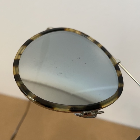 Kopajos Sasha Davidov Aviator Sunglasses Leopard Silver Mirror